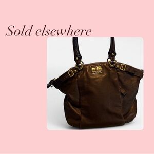 SOLD elsewhere Coach Madison Brown Leather Sophia Satchel